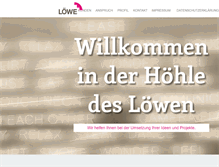 Tablet Screenshot of loewe-werbeagentur.com
